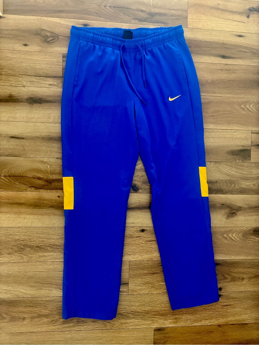 Nike Men’s Royal Blue Track Pants with Yellow Panels